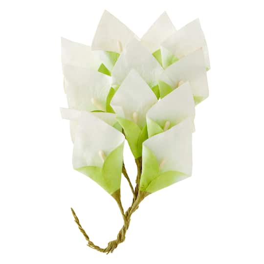Calla Lily Paper Flowers by Recollections&#x2122;, 12ct.